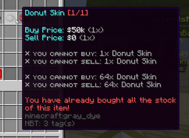 Minion Skin Shop, can only buy once