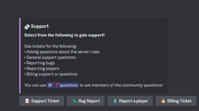 Fully working discord ticket system along with ticket claiming, logging and text modals
