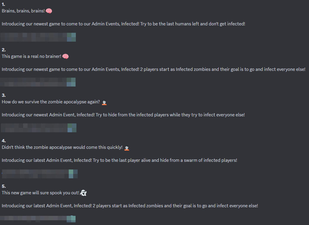 Example of Tweet/Short form announcement